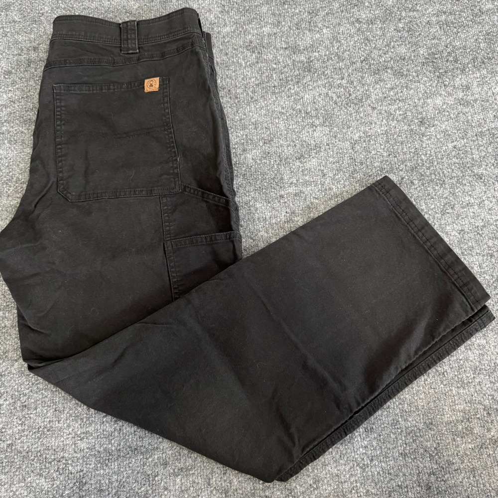 Coleman Work Pants Mens 38x32 Utility Carpenter Cotton Canvas Straight Black
